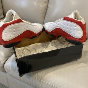 2010 Air Jordan 13 Red and White used for sale